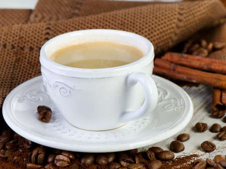 Coffee cup  Selective focusの写真素材