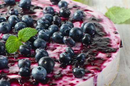 cheese cake  on wooden table. Selective focusの写真素材