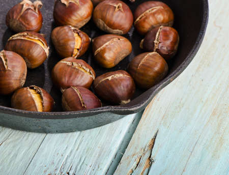 Roasted chestnutsの写真素材