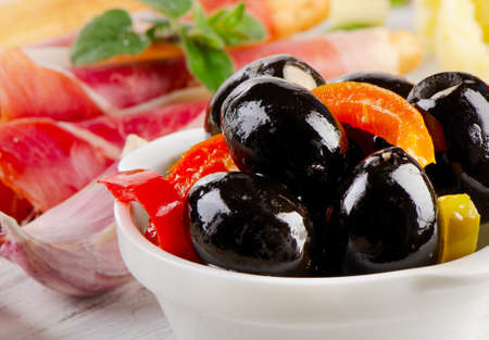 italian appetizer - Mixed Antipasto . Selective focusの写真素材