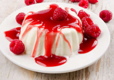 Delicious dessert with fresh berries and mintの写真素材
