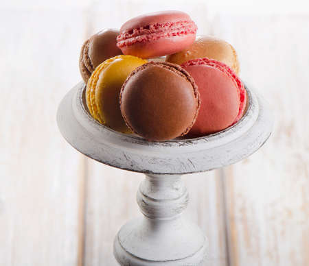 Sweet dessert - Colorful macaroons . Selective focusの写真素材
