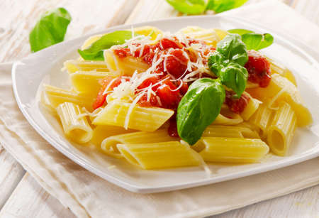 Italian Pasta with bolognese sauce .  Mediterranean cuisine. Selective focusの写真素材