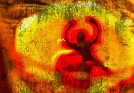 Grunge abstract orange background.の写真素材