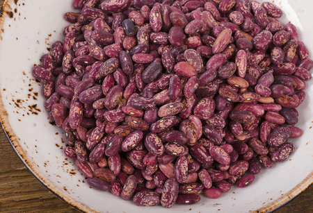 Beans in a bowl. Top view