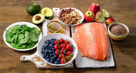 Foods for healthy Heart.  Diet eating conceptの写真素材