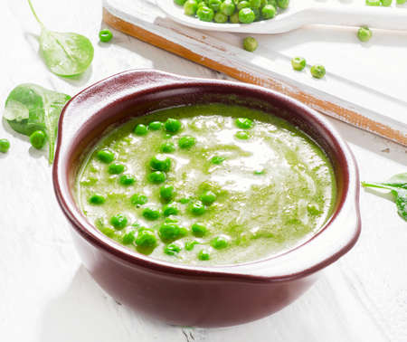 Green Pea Soup. Healthy eatingの写真素材