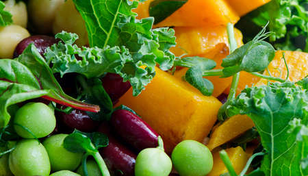 Vegetarian buddha bowl.  Balanced diet. Healthy food conceptの写真素材