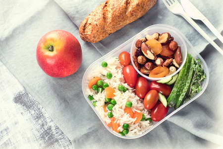 Healthy lunch boxes の写真素材