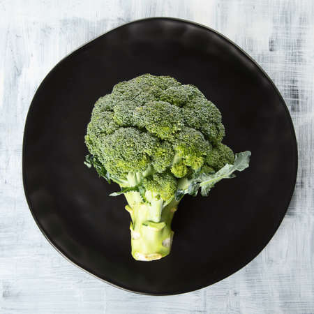 Fresh broccoli. Healthy food concept. Top view