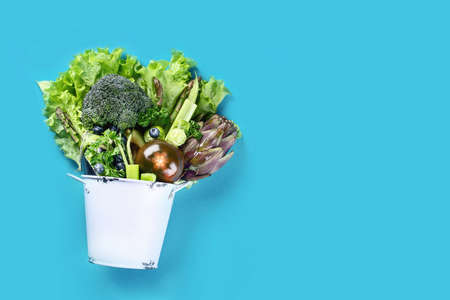 Healthy vegan food. Top view. Vegetarian diet concept