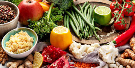 Plant based diet. Healthy food concept.の写真素材