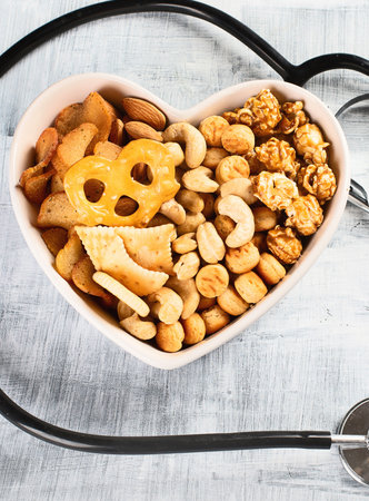 Various snacks. Top view.の写真素材
