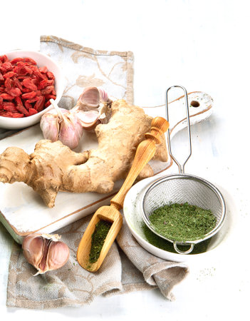 Alternative medicine concept. Herbal homeopathyの写真素材