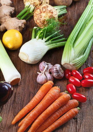 Assortment of vegetables. Top view. Healthy eating.の写真素材
