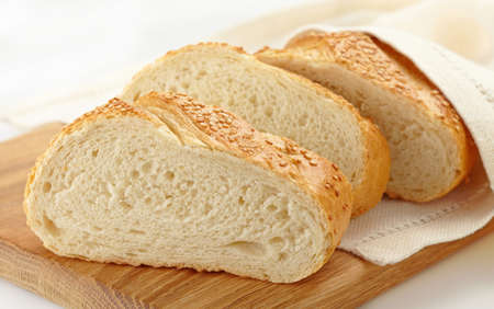Slices of white breadの写真素材