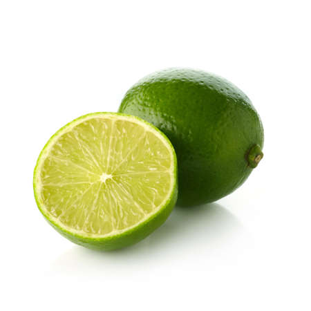Lime on white background