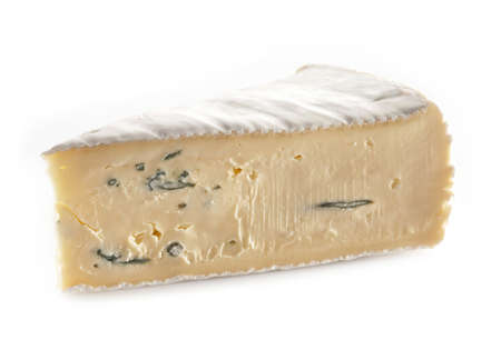 Brie cheese on white backgroundの写真素材