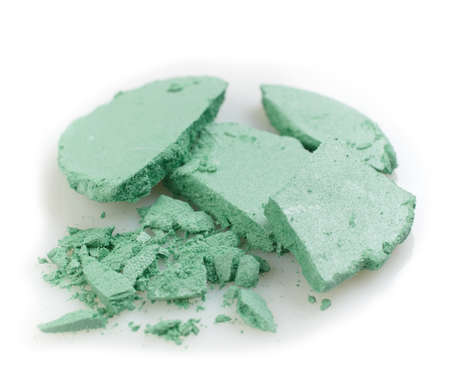 Crushed eye shadows on white backgroundの写真素材