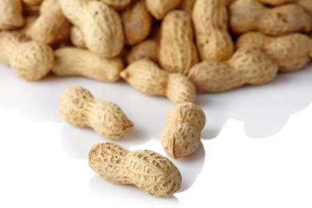 Peanuts isolated on white background