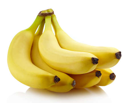 Bunch of bananas isolated on white backgroundの写真素材
