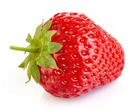 Fresh strawberry isolated on white backgroundの写真素材