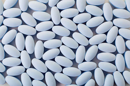 Bakground of blue dietary supplementsの写真素材