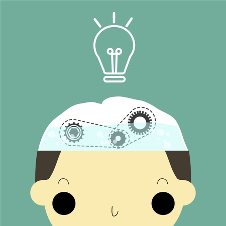 85% of brain is water that work for create any idea.のイラスト素材