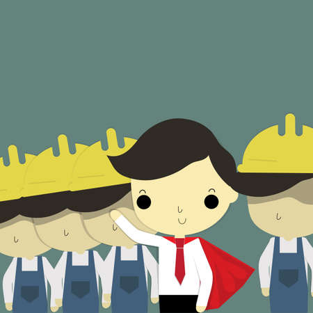 leader is who plan and guide other to success.のイラスト素材