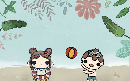 summer holiday on the beach with nature is relax time for everyone.の写真素材