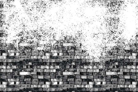 Distressed overlay texture of rusted peeled metal.Grunge Black And White Urban Texture. Dark Messy Dust Overlay Distress Background.の写真素材