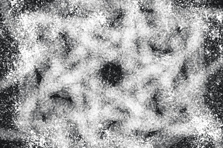 Grunge black and white pattern. Monochrome particles abstract texture. Background of cracks, scuffs,...
