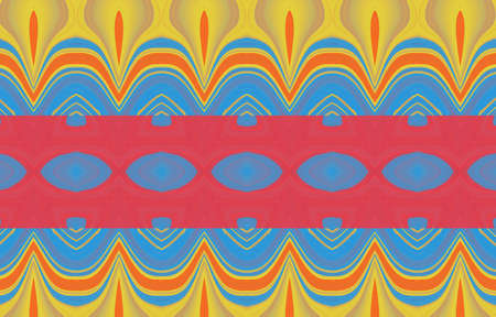 Abstract pattern. Texture with wavy, curves lines. Bright dynamic background with colorful wavy stripes.Geometric ethnic pattern design for background or wallpaper.の写真素材