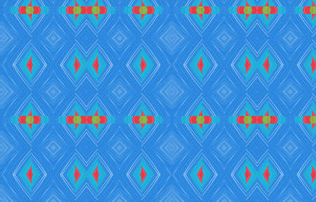 Abstract ethnic ikat pattern background. Full color seamless pattern with geometric pattern.Abstract...