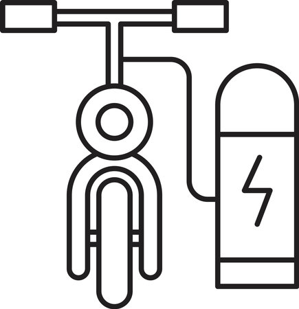 Electrical bycycle icon. electric modern bycycleのイラスト素材