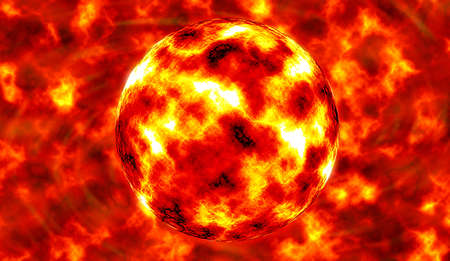 burning planet の写真素材