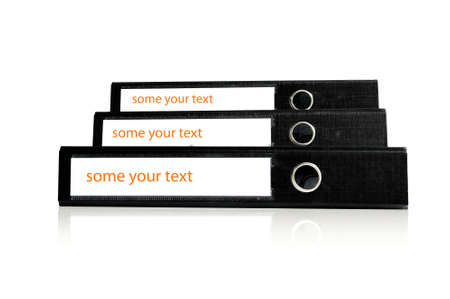 row of office folder
