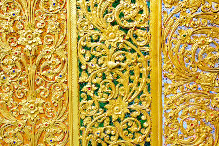 beautiful decoration Thai style pattern design of a thai buddhist templeの写真素材