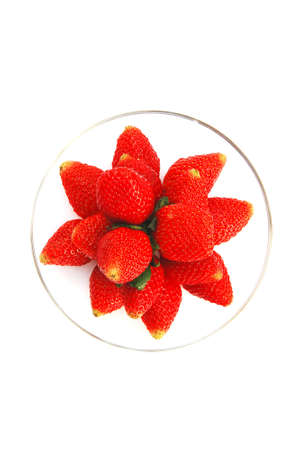fresh strawberry on dishの写真素材