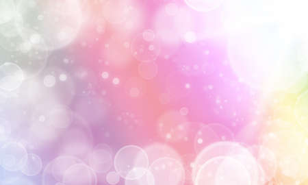 light abstract sweet color background with cycle bokeh lights and starsの写真素材