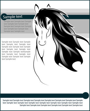 the vector picture of horse s headのイラスト素材