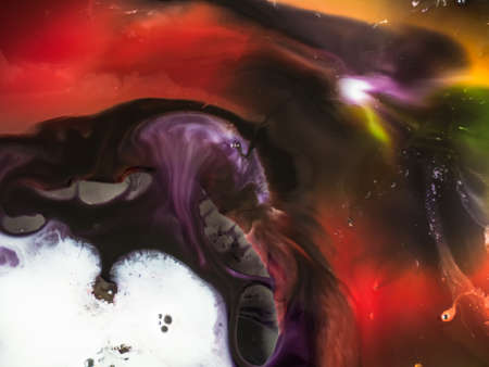 Abstract background, various pigments and dyes create a rich texture, blurred color background,