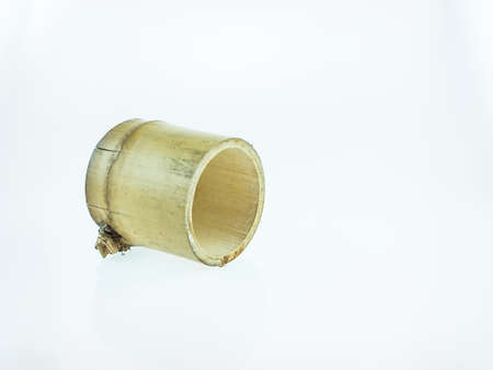 bamboo flask on whiteの写真素材