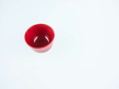Red cup on white background.の写真素材