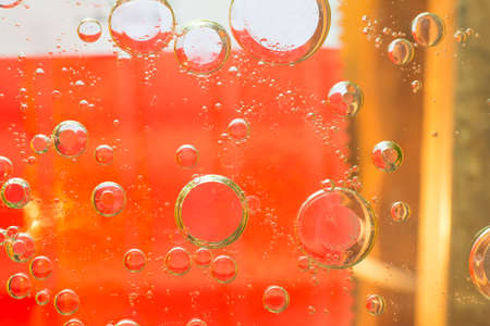 Red water drops bokeh background.