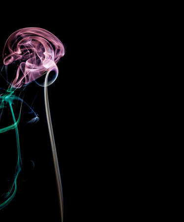 smoke on black backgroundの写真素材