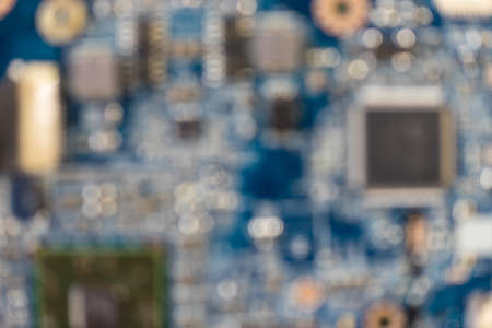 Blurred electronics motherboard bokeh background,の写真素材