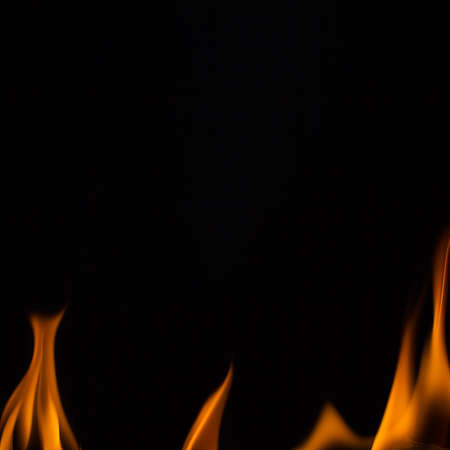 fire flames, isolated on black background
