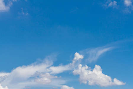 Scattered clouds in the skyの写真素材