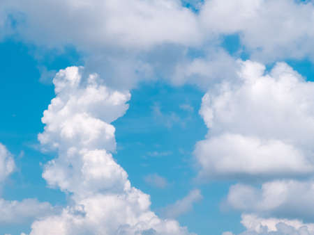 Clouds are layered arrangement beautifully in blue sky.の写真素材
